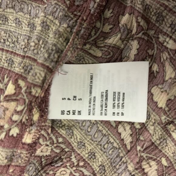 American Eagle Outfitters Tunic Blouse Womens Small Floral Boho Cottagecore - Picture 9 of 9